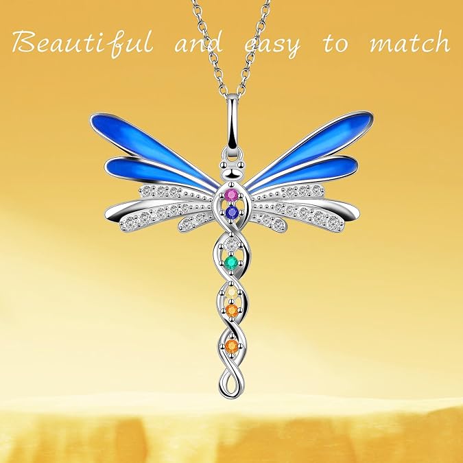 Sterling Silver Necklace for Women Dragonfly Necklace for Women