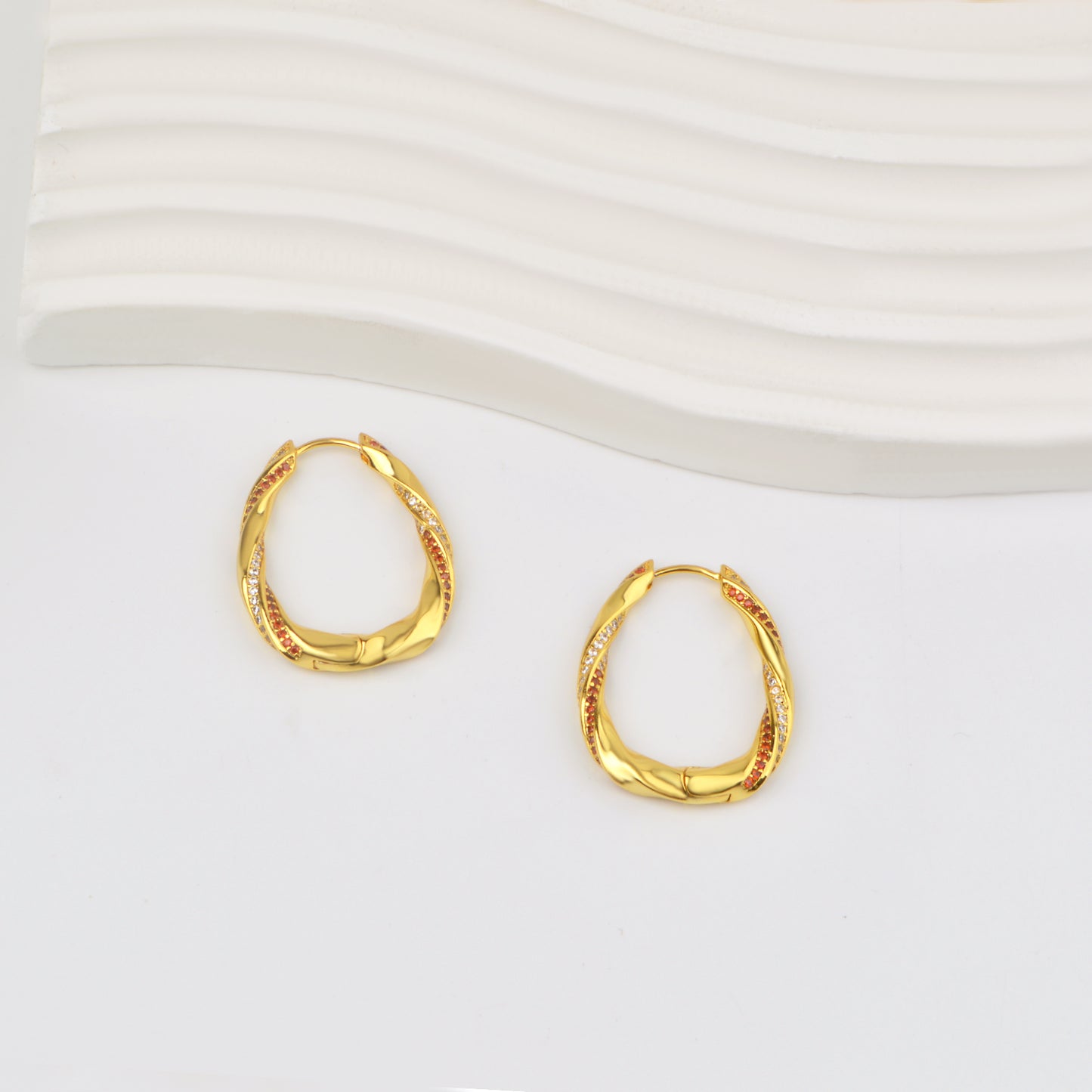 Gold Hoop Earrings for Women Chunky Gold Hoop Earrings for Women Great Birthday Gifts for Mother Wife Girlfriend Women